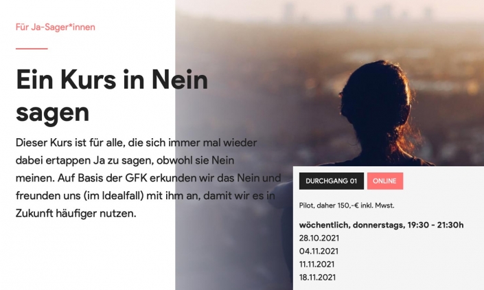 Tilman Krakau: 2x kostenlose Teilnahme am Kurs in Nein sagen Tilman Krakau: 2x kostenlose Teilnahme am Kurs in Nein sagen